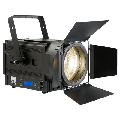 Fresnel projector with 250W white LED COB and motorized ZOOM