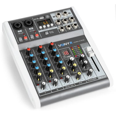 Music Mixer 4Ch/BT/Echo/USB Rec.