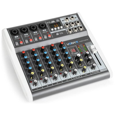 Music Mixer 6Ch/BT/Echo/USB Rec.