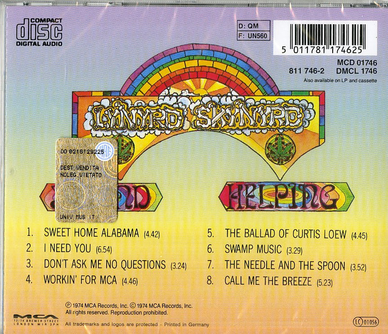 Lynyrd Skynyrd - Second Helping Cd 5011781174625