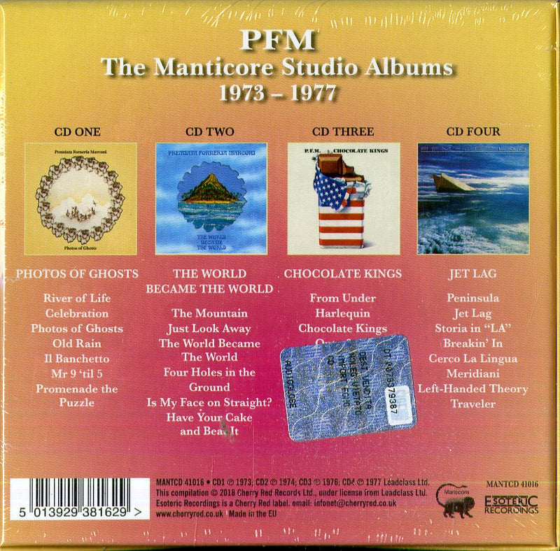 P. F. M. Premiata Forneria Marconi - The Manticore Studio Albums 1973-1977 (Box 4 Cd) Cd 5013929381629