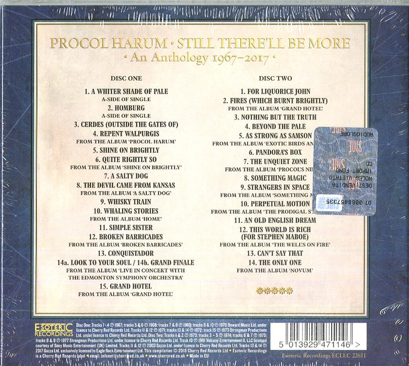 Procol Harum - Still There'Ll Be More Cd 5013929471146