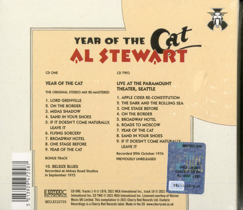Stewart Al - Year Of The Cat (Expanded 45Th Anniversari Edition) Cd 5013929472587