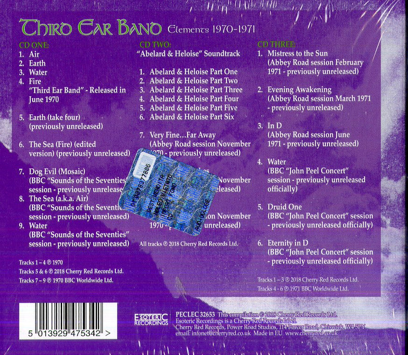 Third Ear Band - Elements 1970-1971 Cd 5013929475342