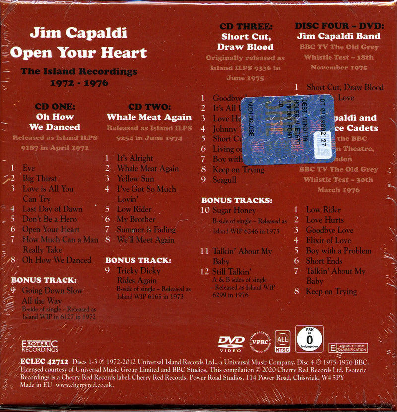 Capaldi Jim - Open Your Heart Cd 5013929481282