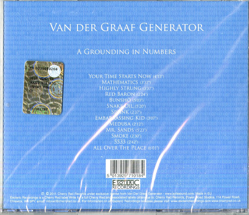 Van Der Graaf Generator - A Grounding In Numbers Cd 5013929710184