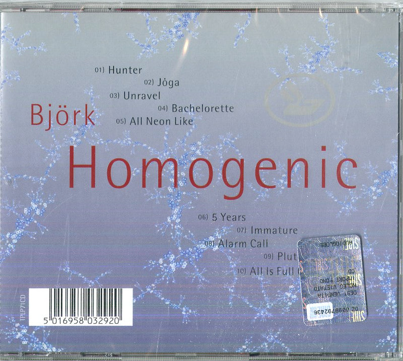 Bjork - Homogenic Cd 5016958032920