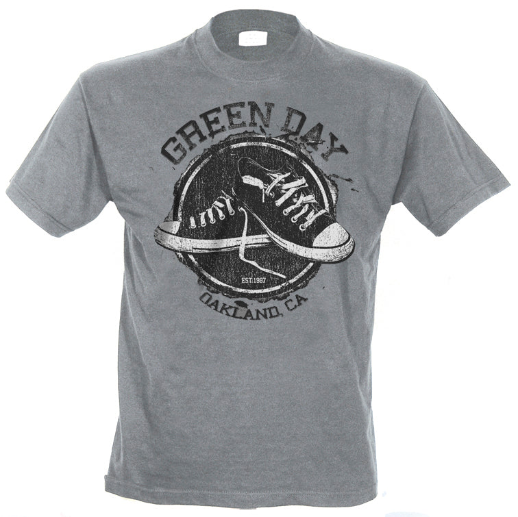 Green Day - T-Shirt # L Grey Unisex # Converse