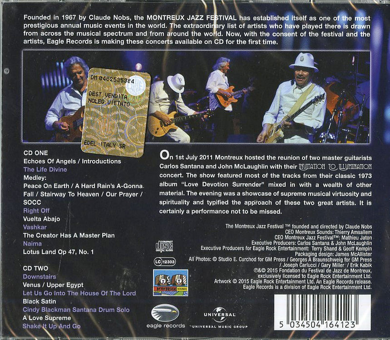 Santana & Mclaughlin - Live At Montreux 2011 CD 5034504164123