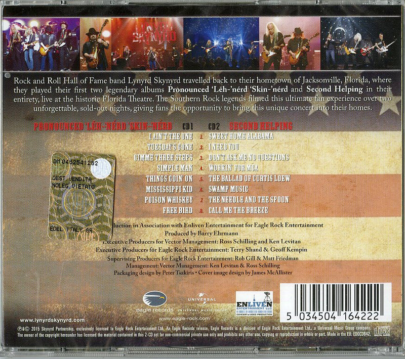 Lynyrd Skynyrd - Pronounced Leh-Nerd Skin Nerd...Live Cd 5034504164222