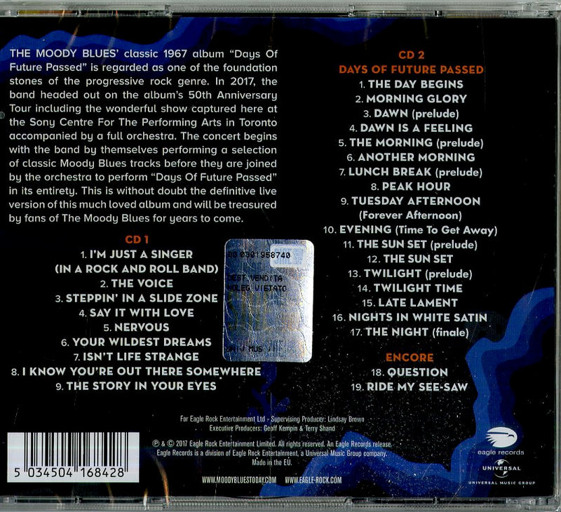 Moody Blues - Days Of Future Passed Live CD 5034504168428