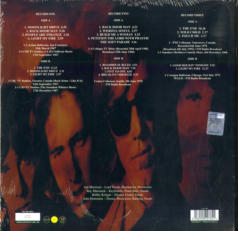 Doors The - Light My Fire Live 1967 - 1972 (Vinyl Yellow Box 3 Lp) Vinile LP - Vinyl record 5036408227621