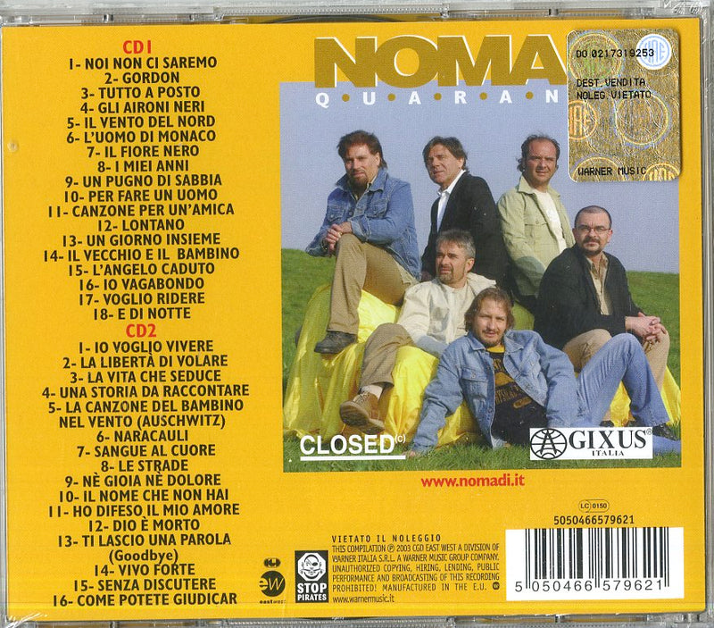 Nomadi - Nomadi 40 Cd 5050466579621