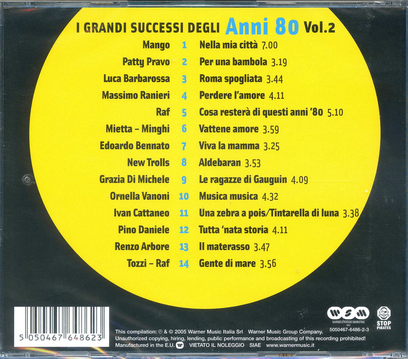 Compilation - I Grandi Successi Degli Anni 80 2 CD 5050467648623