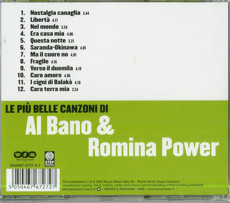 Al Bano & Romina Power - Le Piu' Belle Canzoni Di Al Bano & Romina Power Cd 5050467672727