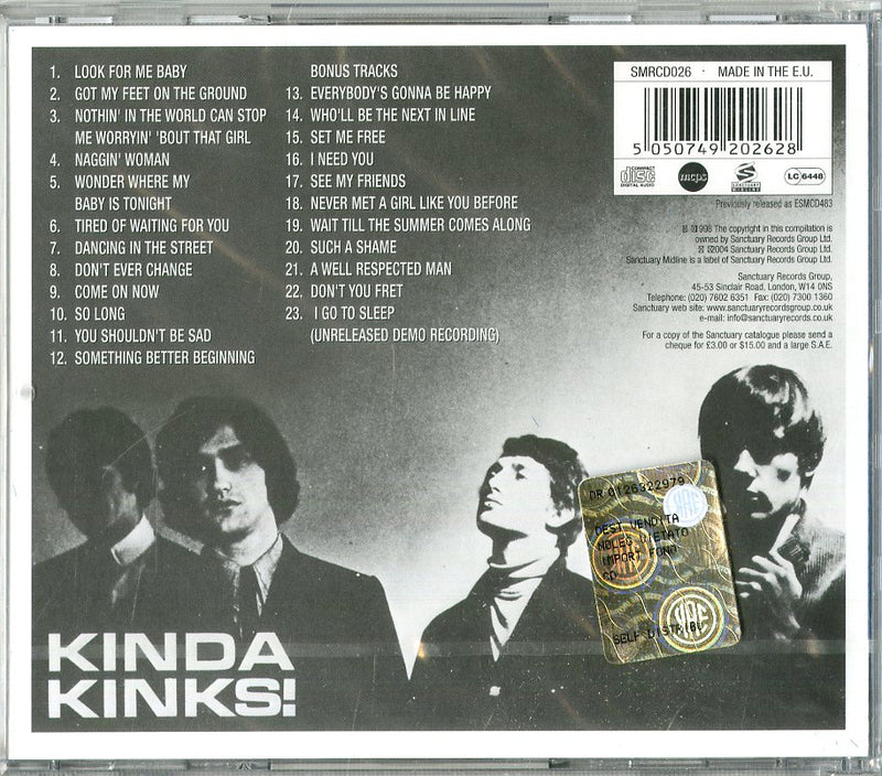 Kinks The - Kinda Kinks Cd 5050749202628