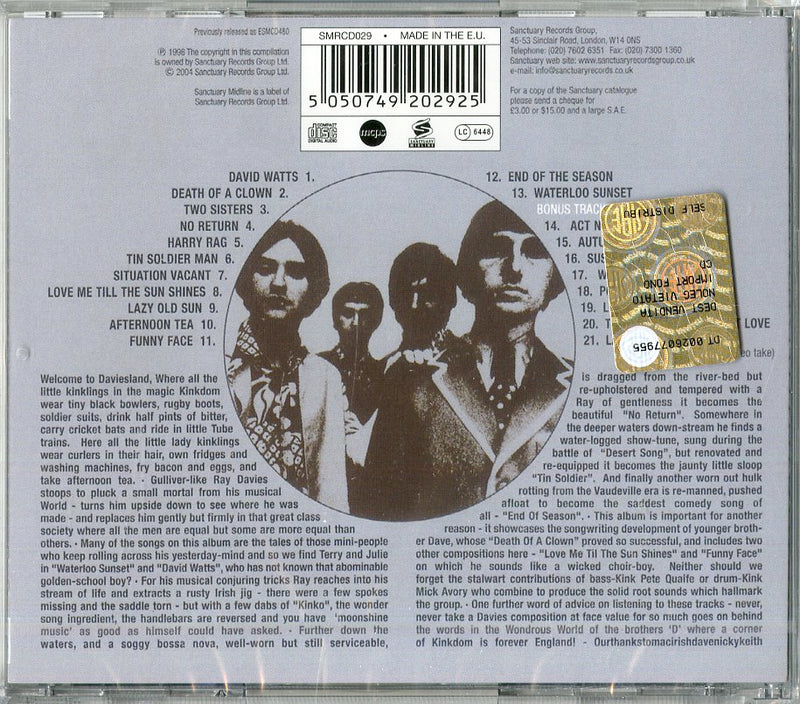 Kinks The - Something Else By Cd 5050749202925