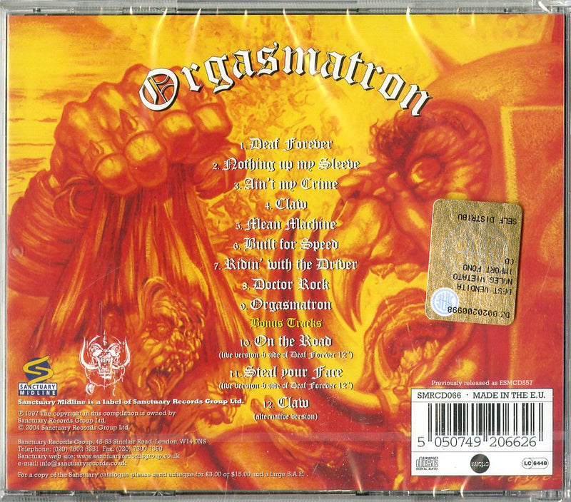 Motorhead - Orgasmatron Cd 5050749206626