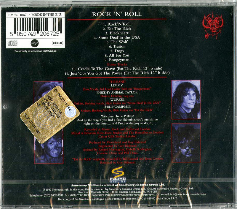 Motorhead - Rock N' Roll Cd 5050749206725