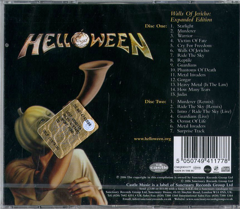 Helloween - Walls Of Jericho (Deluxe) Cd 5050749411778