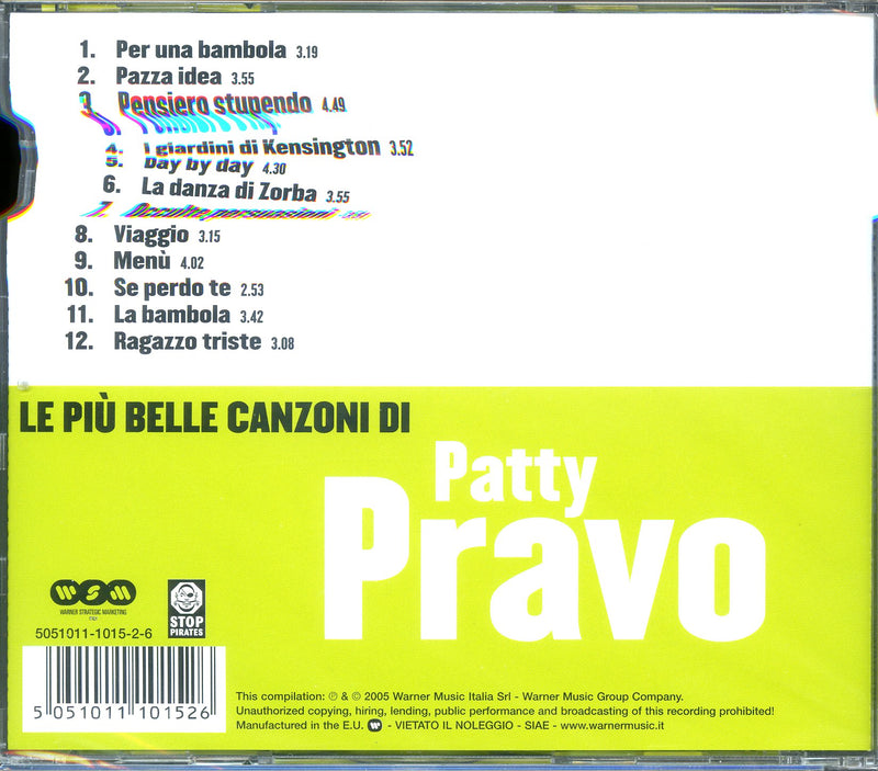 Pravo Patty - Le Piu' Belle Canzoni Di Patty Pravo Cd 5051011101526