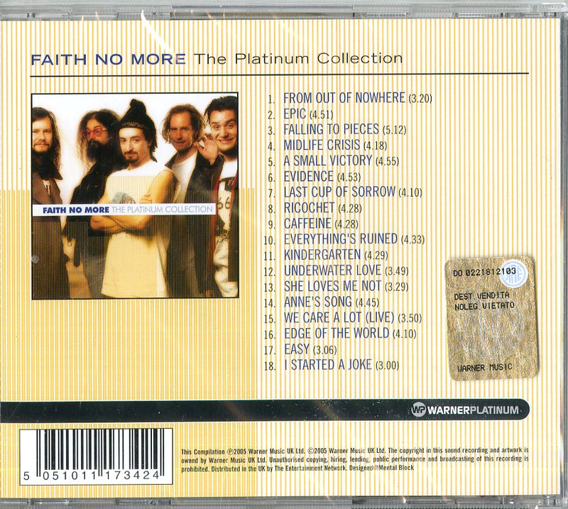 Faith No More - Platinum Collection Cd 5051011173424