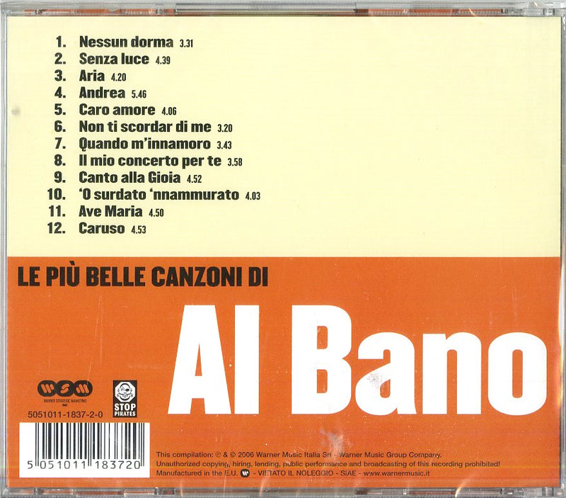 Al Bano - Le Piu' Belle Canzoni Di Al Bano Cd 5051011183720