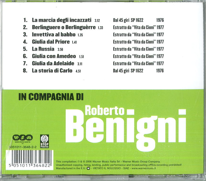 Compilation - In Compagnia Di Roberto Benigni CD 5051011364822