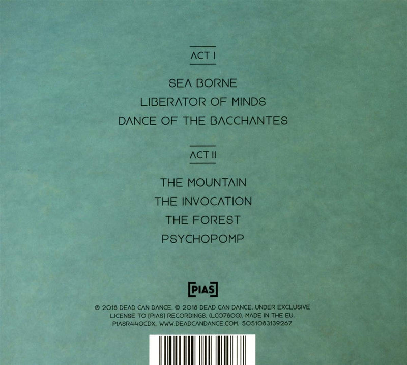 Dead Can Dance - Dionysus Cd 5051083139267