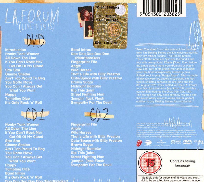 Rolling Stones - From The Vault L.A. Forum (2Cd+Dvd) CD 5051300203825