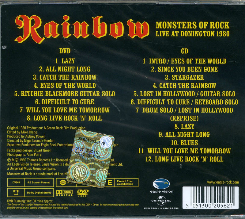 Rainbow - Monsters Of Rock Live At Donington 1980 (Dvd+Cd) CD 5051300205621