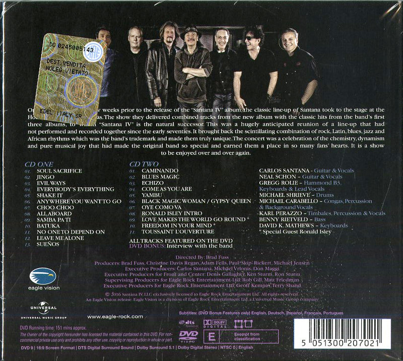 Santana Iv - Live At The House Of Blues Las Vegas (Dvd+2Cd) Cd 5051300207021