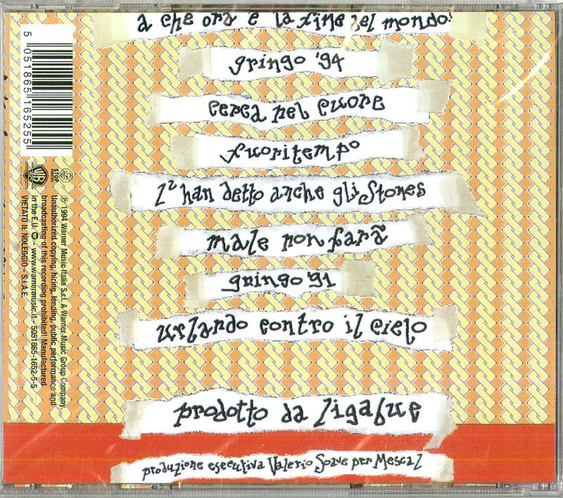 Ligabue - A Che Ora E'La Fine Del Mondo Cd 5051865165255