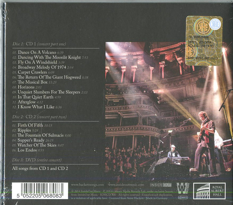 Hackett Steve - Genesis Revisited: Live At Royal Albert Hall (2Cd+Dvd) Cd 5052205068083