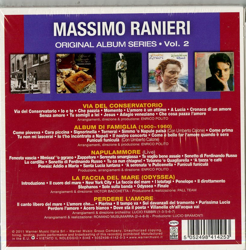 Ranieri Massimo - Original Album Vol 2 (Box 5 Cd) Cd 5052498414253