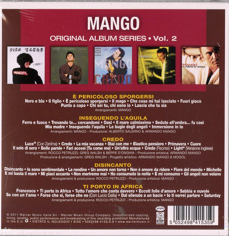 Mango - Original Album Vol 2 (Box 5 Cd) CD 5052498415359