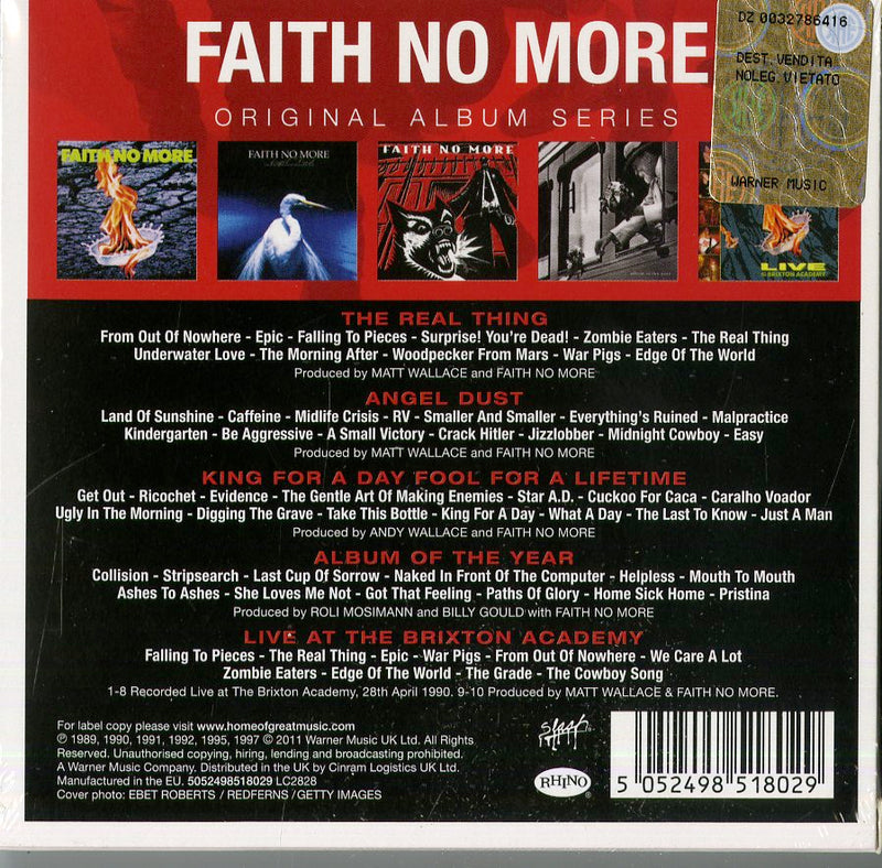 Faith No More - Original Album Series (Box 5 Cd) Cd 5052498518029