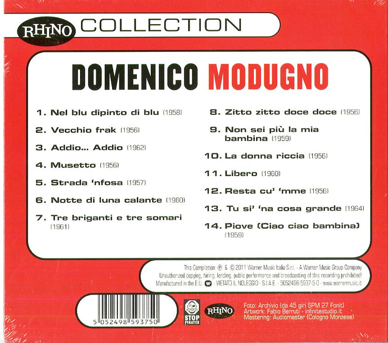 Modugno Domenico - Collection (Digipack) Cd 5052498593750