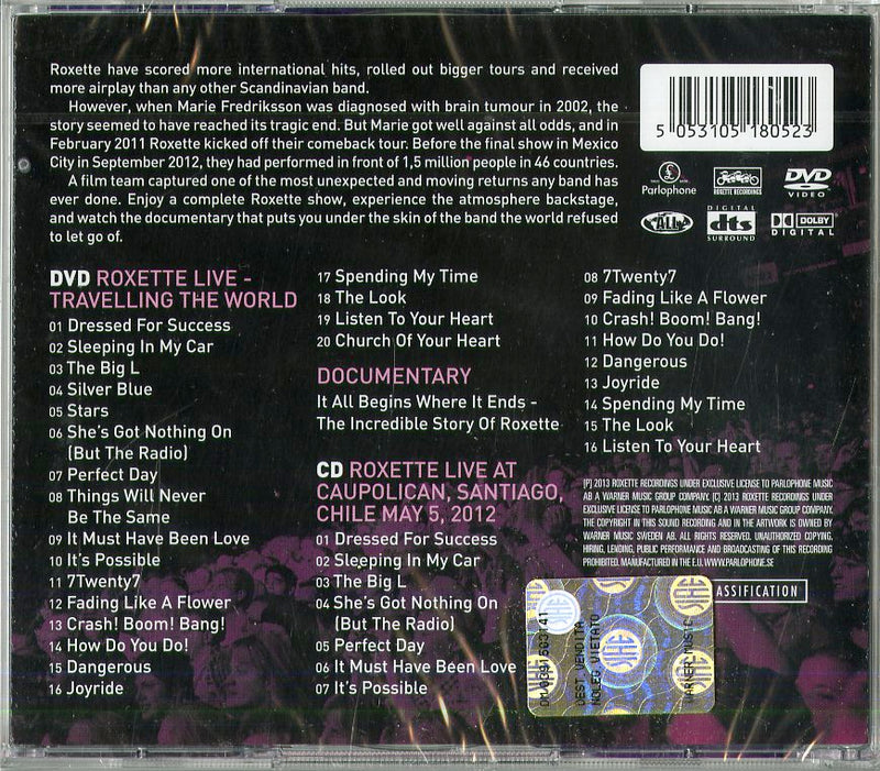 Roxette - Live Travelling The World (Cd+Dvd) Cd 5053105180523