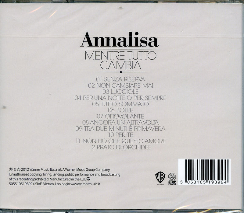 Annalisa - Mentre Tutto Cambia Cd 5053105198924