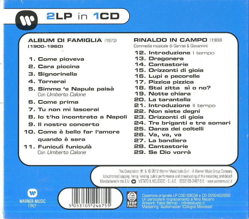 Ranieri Massimo - Album Di Famiglia + Rinaldo Cd 5053105246755