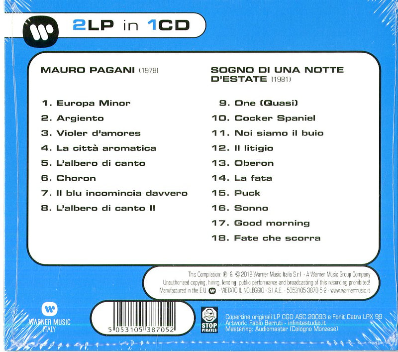 Pagani Mauro - 2Lp In 1Cd: Mauro Pagani + Sogno 1 Notte Cd 5053105387052