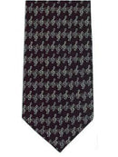 Cravatta - Cravatta Silk Silver Clefs On Black