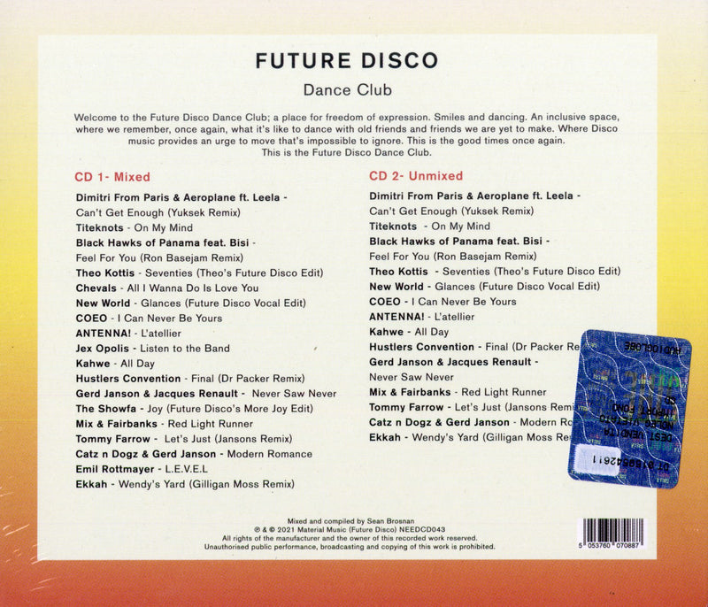 Compilation - Future Disco Dance Club Cd 5053760070887