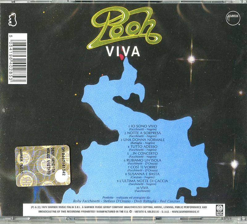 Pooh - Viva (Remastered) Cd 5054196402853