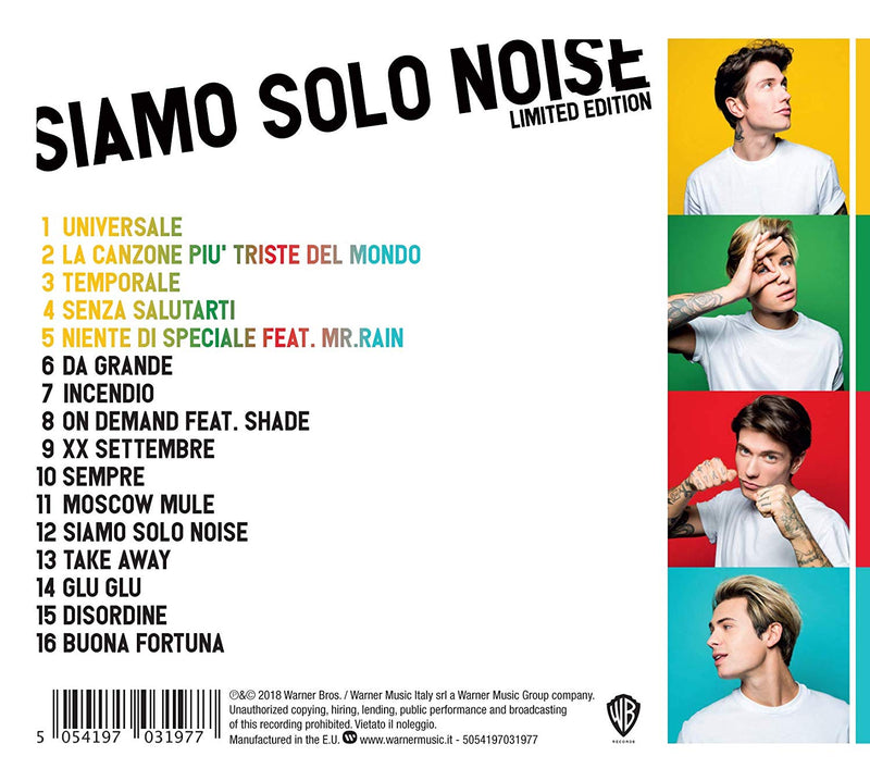 Benji & Fede - Siamo Solo Noise (Limited Edt. + 5 Track) CD 5054197031977