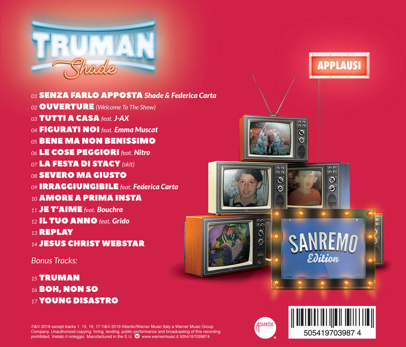 Shade - Truman (Sanremo Edition) (2019) Cd 5054197039874