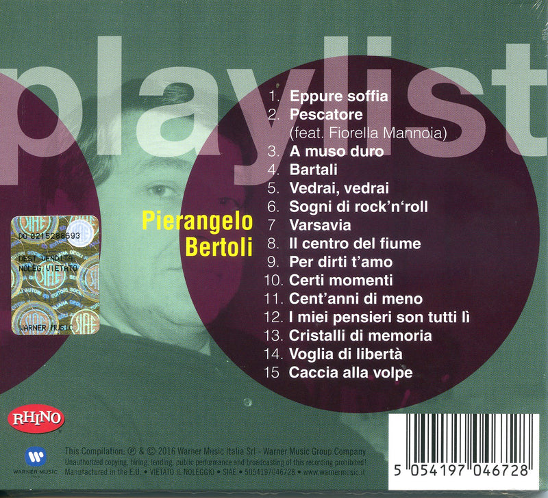 Bertoli Pierangelo - Playlist: Pierangelo Bertoli Cd 5054197046728