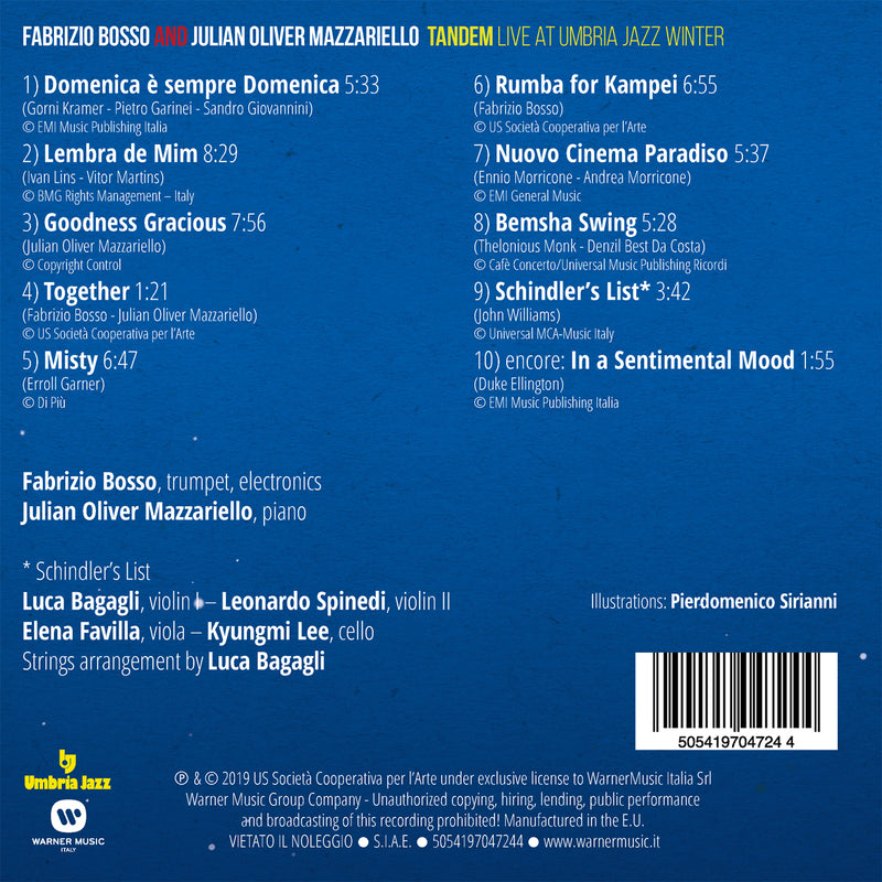 Bosso Fabrizio & Mazzariello Oliver Julian - Tandem Live At Umbria Jazz Winter Cd 5054197047244