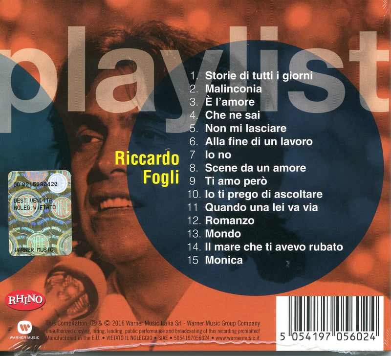 Fogli Riccardo - Playlist: Riccardo Fogli Cd 5054197056024